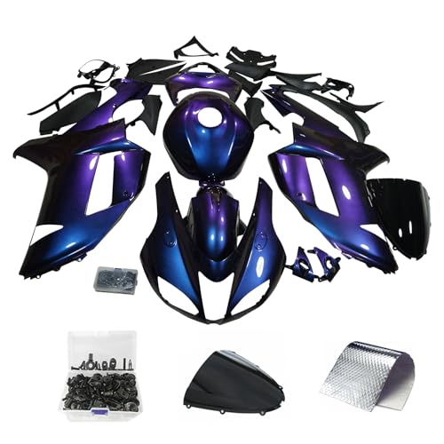 ZXMOTO الأزرق الأرجواني الحرباء نظرة دراجة نارية هدية كيت مع تانك صالح ل كاواساكي النينجا ZX6R 2007 2008، ZX6R هيكل السيارة ABS