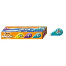 BIC Wite-Out Mini Correction Tape, White, No Dry Time, Long Lasting, 12-Count (Tape Body Colors May Vary)