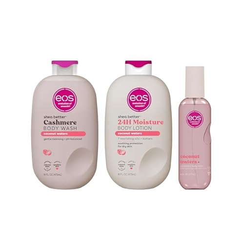 eos Essentials Bundle - Body Mash, Body Mist, Body Lotion - Coconut Waters