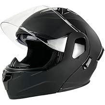 Motorcycle Helmet, Full Face, Matte Black, DOT Certified, Flip-Up Design