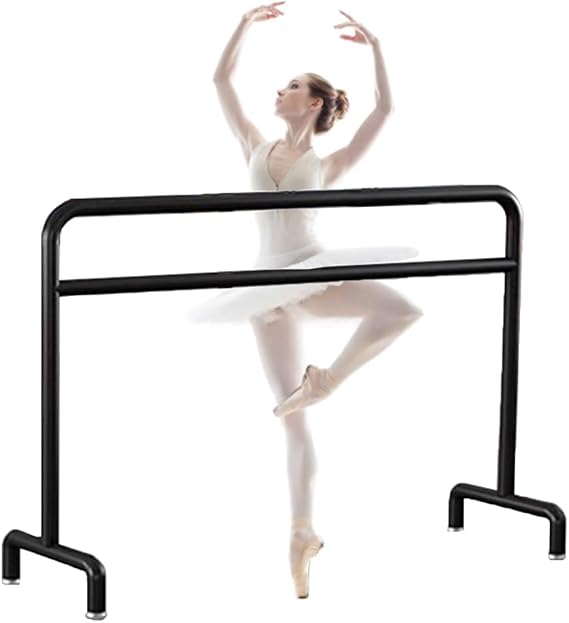 Ballet Barre Simple Black Metal Ballet Barre, The Double-Layer Leg Compression Bar is Suitable for Stretching Adults and Children, 1.5M/5FT