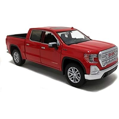2019 GMC Sierra 1500 SLT Crew Cab Pickup Truck Red 124-127 Diecast Model Car by Motormax