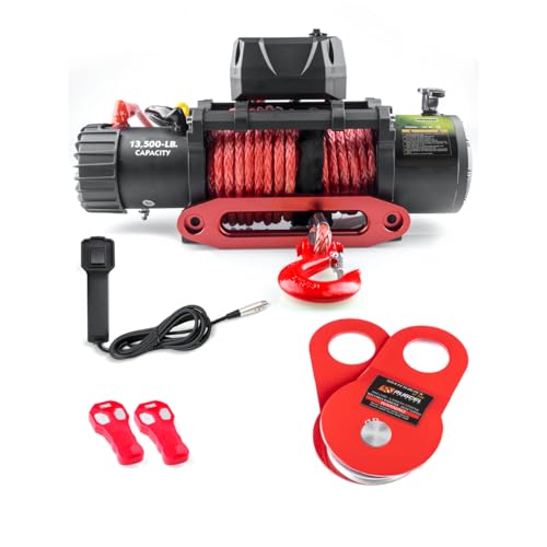 RUGCEL WINCH 13500lb Synthetic Rope10T Snatch Block