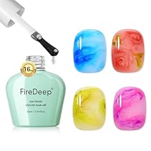 Blooming Gel Nail Polish، 16 ml Clear Nail Blooming Gel Polish Spreading Effects Nail Art Accessories for Floral Print Soak Off UV Gel 1Pcs