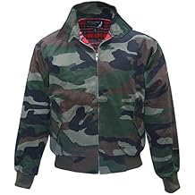 Spirit of England Classic Harrington Style Jacket Knightsbridge Woodland Camouflage Tartan Lined (Size 2XL Only)