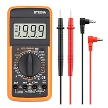 مقياس رقمي متعدد احترافي True RMS AC/DC Ammeter Voltmeter جهاز اختبار ترانزستور النطاق اليدوي أوم صمام ثنائي السعة DT9205A (DT9205A Pro (أصفر))