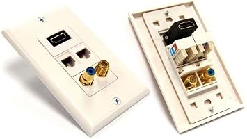 HDMI مع RJ45 وRJ12 وRCA ولوحة حائط F للصوت والفيديو والبيانات والصوت