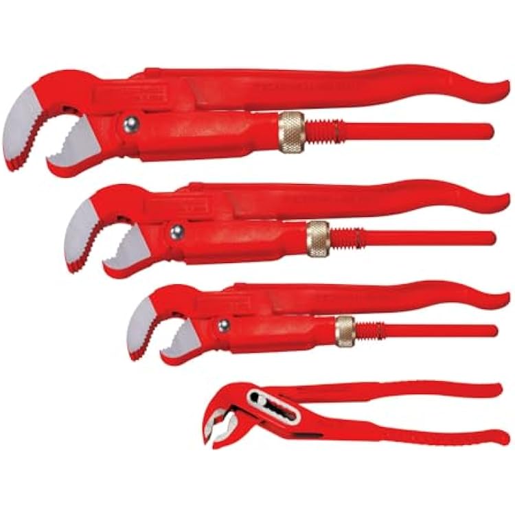 ROTHENBERGER الكروم الفاناديوم الصلب كماشة مجموعة، 34 mm - 60 mm نطاق العمل القطر، 070137 X، وجع الأنابيب الزاوية ومضخة المياه كماشة، كماشة للأنابيب