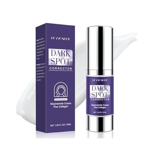 Dark Spot Corrector & Remover Cream With Niacinamide, Hydrolyzed Collagen & Hyaluronic Acid Gentle Formula for Face & Body, Targets Dark Spots, Age Spots, Melasma & Uneven Skin Tone 1.06 FL OZ