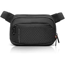 Sharper Image Crossbody Sling Bag for Men or Women Water Resistant Small Cross Body Fanny Pack Chest/Belt Bag with Adjustable Shoulder Strap for Outdoor Travel Hiking,Black (Metro Collection)