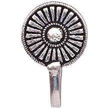 Bollywood Oxidized Silver Plated Nose Pin, Nose Clip, Nose Ring for Women #3333