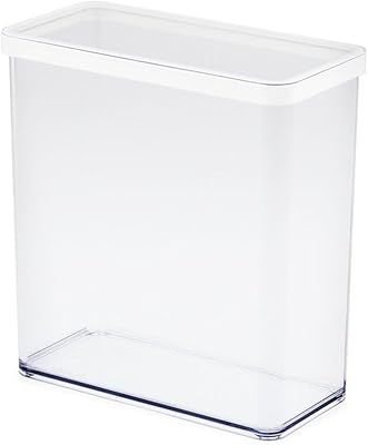 Rotho Loft Rectangular Storage Jar with Lid and Seal, Food Safe Storage Box, Kitchen Utensil, Organiser, Plastic SAN BPA-Free, TransparentBlack 3.2 L Rectangular