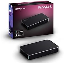 HDMI مزامنة مربع، يدعم فقط أضواء Fancylink الذكية، مزامنة مع الموسيقى والأفلام،4 K HD،2 في 1 خارج، فقط ل Fancylink LED الإضاءة الذكية