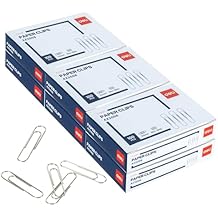 Deli #1 Nonskid Paper Clips, 600 Medium Paper Clips, 6 Boxes of 100 Each, Silver