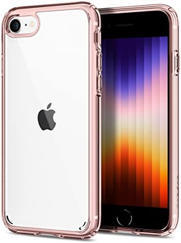 Spigen Ultra Hybrid Anti-Yellowing PC Back مصمم لأجهزة iPhone SE 2022 CaseiPhone SE 3 Case 2022 iPhone SE 2020 CaseiPhone 8 CaseiPhone 7 Case - Rose Crystal