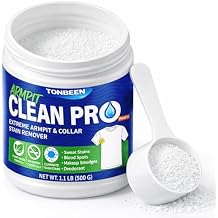 Armpit Stain Remover Enzyme Laundry Powder - Sweat, Yellow & Deodorant Stain Remover for White Clothes, Odor Eliminator, Hyper-Concentrated Formula, Gentle on Fabrics - 500g