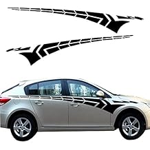 Car Decal, 1 Set Grid Vinyl Decal Stickers for Car Body, Universal Car Stickers (Black)