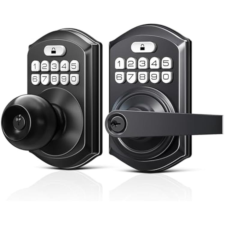 TEEHO Keyless Entry Door Lock- Keypad Door Lock with Handle