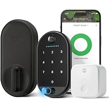 Yale ApproachTM Lock Deadbolt, Black Suede Key-Free Smart Entry Door Lock with Wi-Fi Connected Touchscreen Keypad and Biometric Fingerprint Scanner for Code Entry, B-YRR110-F-WF1-N-BSP