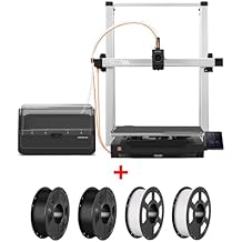 (Anycubic Filament Bundle 4KG ) Anycubic Kobra 3 Max Combo 3D Printer, Support Multi Color Printing 600mm/s High-Speedr + ANYCUBIC PLA 3D Printer Filament 2 Pack of Black & 2 Pack of White