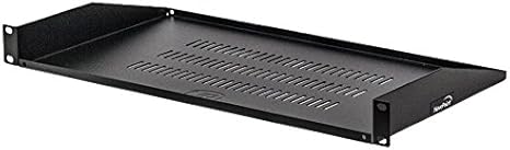 رف NavePoint Cantilever Server رفوف Vented Mount 19 بوصة 1U أسود 10 بوصة (250 مم) عميق