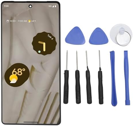 استبدال الشاشة العضوية لـ Pixel 7 5G ، 6.3 بوصة إطار GVU6C GQML3 ، تجميع محول الأرقام مع أدوات إصلاح الإطار لـ Pixel 7 5G