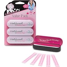 Hollywood Fashion Secrets Fashion Tape Double Sided Boob & Body Tape, Fabric Adhesive Strip for Dresses, Strong Hold Hypoallergenic & Medical Grade, Value Pack, 3 Tins x 36 Strips