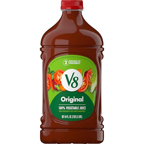 V8 عصير نباتي 100٪ ، 64 زجاجة FL OZ
