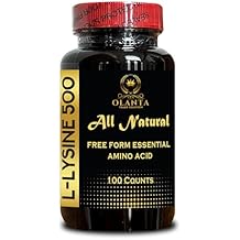 L-Lysine 500mg Capsules Plant-Based Free Form Amino Acid Vegan, Non-GMO, Gluten-Free Immune Support Nutrition 1 Bottle 100 Counts