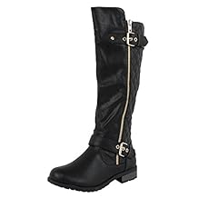 Forever Link Mango-21 Lady Boot (6, Black)