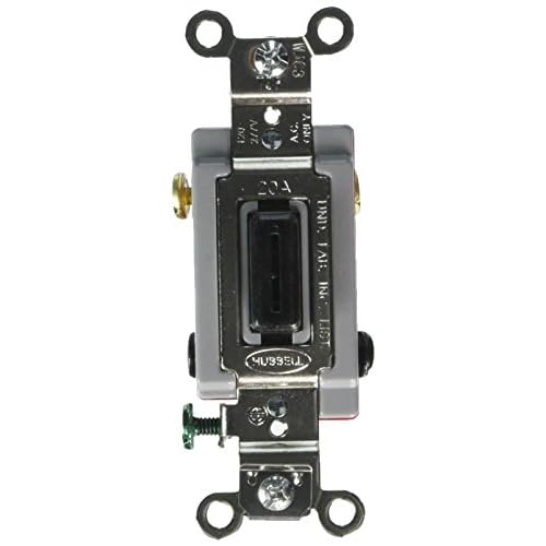 Hubbell HBL1224L 4 Way Toggle, Lock, Industrial Grade, 20 amp, 120277V, Black