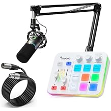 MAONO XLR/USB ديناميكية ميكروفون الألعاب خلاط XLR كابل كيت