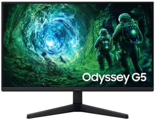 سامسونج 27 بوصة أوديسي G5 G53F، QHD 2560x1440 (2K)، IPS، 200 هرتز، 1 مللي ثانية، HDMI، DP، شاشة الألعاب، LS27FG530EUXUF
