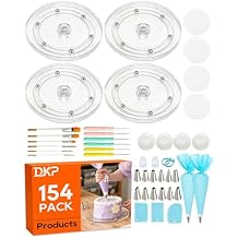 Ultimate Cookie Decorating Supplies Kit in Gift Box | 4 Turntables, 8 Mesh Mats, 32 Tips & 100 Bags | Professional Sugar Cookie Decorating Set with Tools for Beginners & Experts