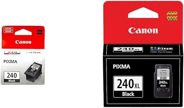 Canon PG-240 Black Ink Cartridge & PG-240 XL Black Ink Catridge متوافق مع الطابعة MG2120 ، MG3120 ، MG4120 ، MX512 ، MX432 ، MX372 ، MX522 ، MX452 ، MG3520 ، MG3620 ، MX47