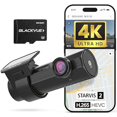 BlackVue DR970X Plus II, 4K Dash Cam Front with HDR, STARVIS 2 Sensor, Free 64GB Micro SD Card & Hardwire Cable Included, Dash Camera for Cars, 24H Parking Mode, Wi-Fi, GPS, App Control