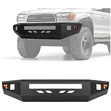 KUAFU Front Bumper Assembly Compatible with 1996-2002 Toyota 4Runner Third Gen w/Light Holes & Flush Mount Amber LED Turn Signal Lights Steel Powder Coated Black
