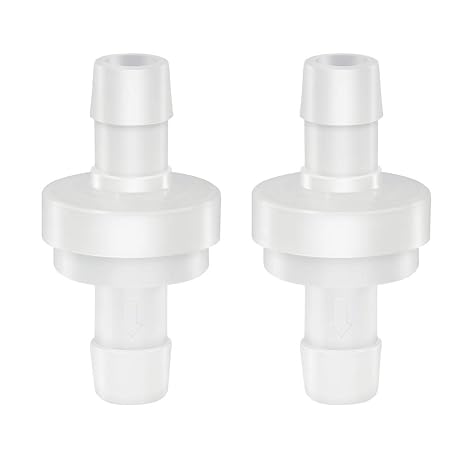 صمام فحص Quickun Inline ، 5 / 16 "معرف الخرطوم في اتجاه واحد العودة عبر الإنترنت تحقق من الصمام درجة حرارة عالية ومقاومة التآكل مضخة الأسماك مضخة السيارات الطبية (حزمة 2)