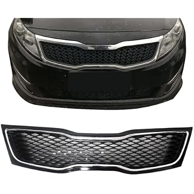 Front Upper Bumper Grille Radiator Grill Fit for 2014 2015 Kia Optima,Glossy Black Bumper Grille Optima Accessories