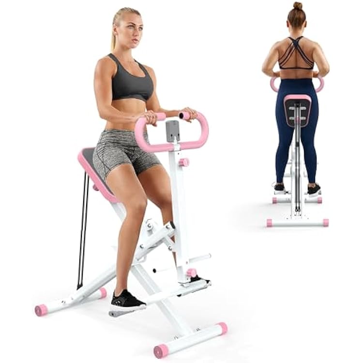 Squat Machine for Home, Row-N-Ride Squat Assist Trainer for Glutes & Ab Back & Legs Home Workout Machine with Adjustable Resistance for Full-Body Fitness Exercise