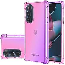 Case for Moto Edge 30 Pro/Moto Edge X30/Edge Plus 2022 XT2201-1 Cute Case, Gradient Slim Anti Scratch TPU Phone Cover Shockproof Protective Case for Motorola Moto Edge Plus 2022 (Pink/Purple)