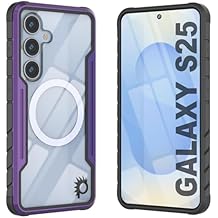 حافظة Punkcase لهاتف Galaxy S25 [سلسلة Armor Stealth] غطاء متعدد الطبقات من الدرجة العسكرية مع إطار من الألومنيوم [ظهر شفاف] حماية فائقة من السقوط لهاتفك S25 5G (6.2 بوصة) (2025) (أرجواني)