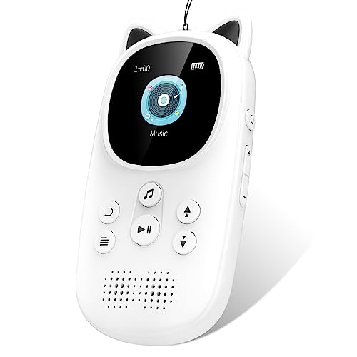 مشغل MP3 للأطفال ، بلوتوث 32 جيجابايت 5.0 Kids Mp3 Player ، مشغل موسيقى الأطفال مع راديو FM ، مكبر صوت ، مسجل صوت ، قابل للتوسيع حتى 128 جيجابايت ، يشمل سماعة Lanyard