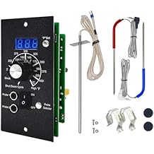 Upgraded PID Digital Pro Control Board Replacement (Item# BAC365) for Traeger Pellet Pro Gen 1 Pellet Grill and Smoker, with RTD Temperature Probe Sensor + Meat Temperature Probe