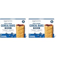 Amazon Grocery, Blueberry Fruit & Grain Cereal Bars, 1.3 Oz, 8 Ct (Pack of 2)
