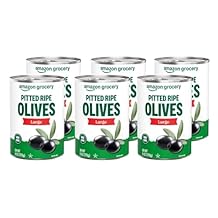 Amazon Grocery, Pitted Ripe Olives, Large, 6 Oz (Pack of 6)
