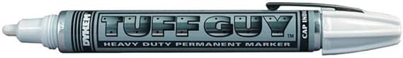 Dykem Tuff Guy 41758 White Medium Marking Pen - 44175 [PRICE is per EACH]