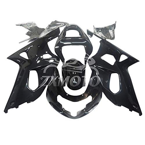 طقم أغطية هيكل دراجة نارية ZXMOTO باللون الأسود اللامع لسيارة سوزوكي GSXR 600GSXR 750 موديل 2001 2002 2003 القطع: 9