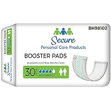 Total Dry Duo Ultra Thin Booster Pad 4x12, Case of 180, Bag of 30
