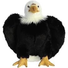 Aurora Playful Wild Life Regal Eagle Stuffed Animal - Comforting Companion - Imaginative Play - Black 10.5 Inches